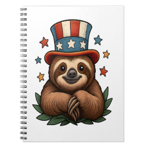 Sloth 4th of July Notebook