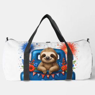 Sloth 4th of July Usa Duffle Bag