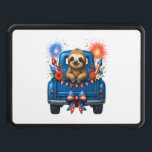 Sloth 4th of July Usa Trailer Hitch Cover<br><div class="desc">Sloth 4th of July Usa</div>