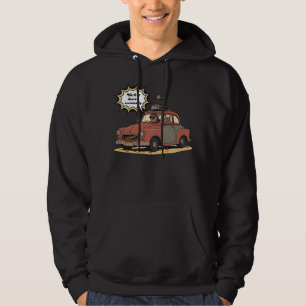 Sloth and Bunny Cartoon Road Trip Adventure Hoodie