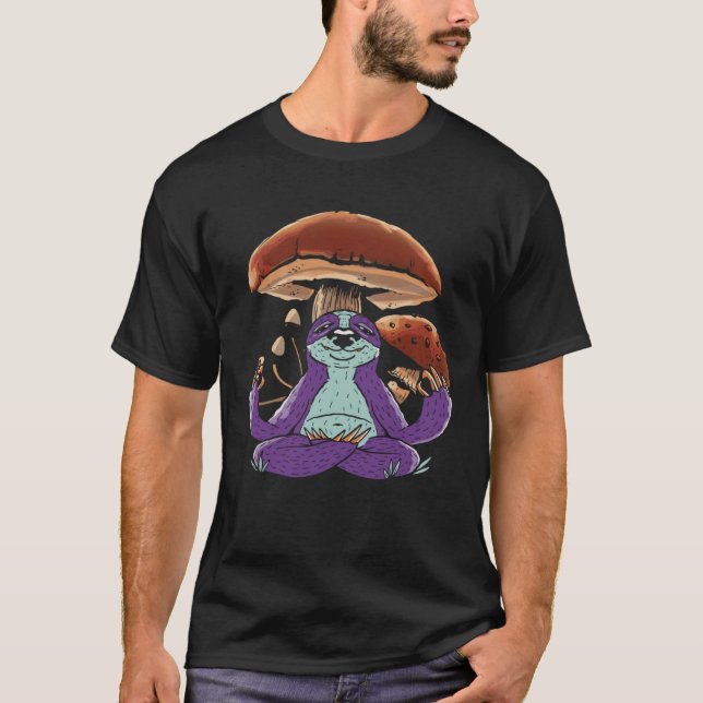 Sloth And Mushroom T-Shirt (Front)