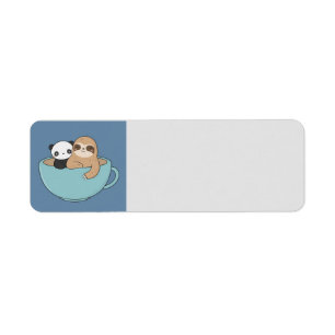 Sloth and Panda Bear in a cup