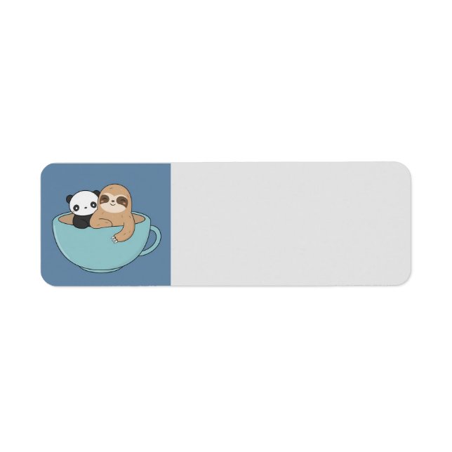 Sloth and Panda Bear in a cup (Front)