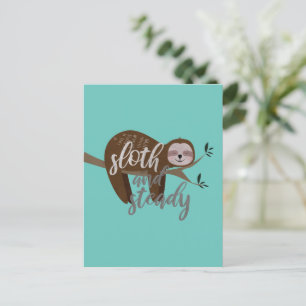Sloth and Steady Postcard