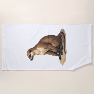 Sloth Antique Engraving Retro Graphic (2) Beach Towel