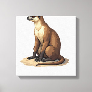 Sloth Antique Engraving Retro Graphic (2) Canvas Print