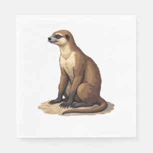 Sloth Antique Engraving Retro Graphic (2) Napkin