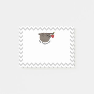 Sloth Apple Tree Chevron Teacher Post-it® Notes