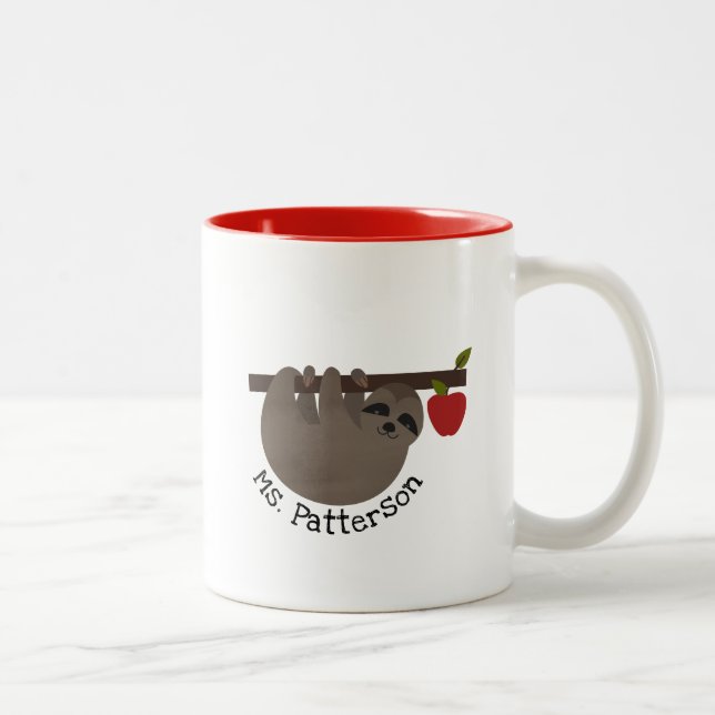 Sloth Apple Tree Teacher Mug (Right)