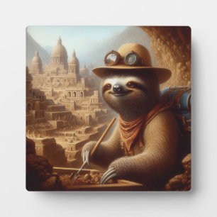 Sloth Archaeologist Plaque