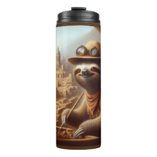 Sloth Archaeologist Thermal Tumbler