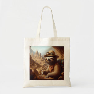 Sloth Archaeologist Tote Bag