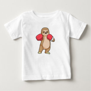 Sloth as Boxer with Boxing gloves Baby T-Shirt