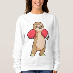 Sloth as Boxer with Boxing gloves Sweatshirt