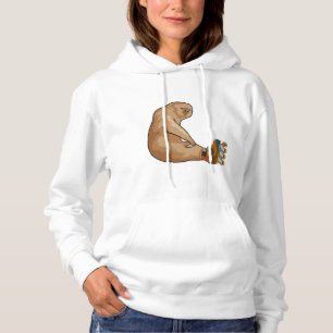 Sloth as Inline skater with Inline skates Hoodie