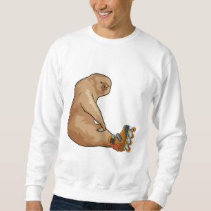 Sloth as Inline skater with Inline skates Sweatshirt