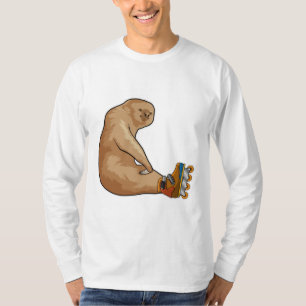 Sloth as Inline skater with Inline skates T-Shirt