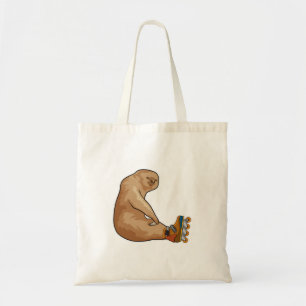 Sloth as Inline skater with Inline skates Tote Bag