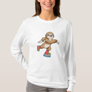 Sloth as Skater with Inline skates T-Shirt