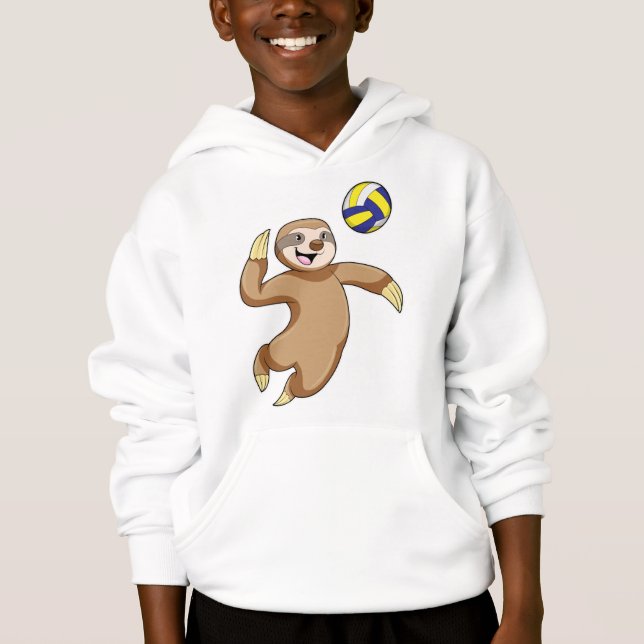 Sloth as Volleyball player with Volleyball (Front)