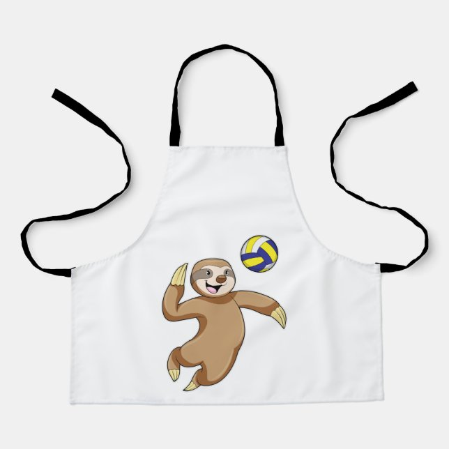Sloth as Volleyball player with Volleyball Apron (Front)