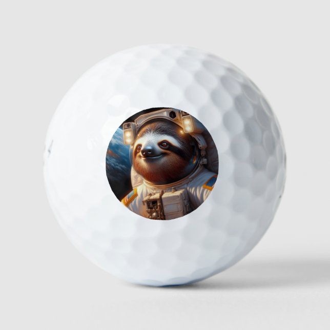 Sloth Astronaut Golf Balls (Front)