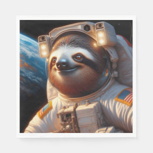 Sloth Astronaut Napkin
