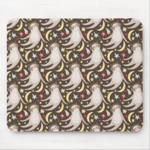 Sloth Astronaut Pattern Mouse Pad