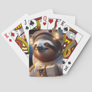 Sloth Astronaut Playing Cards