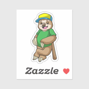 Sloth at Baseball with Baseball bat