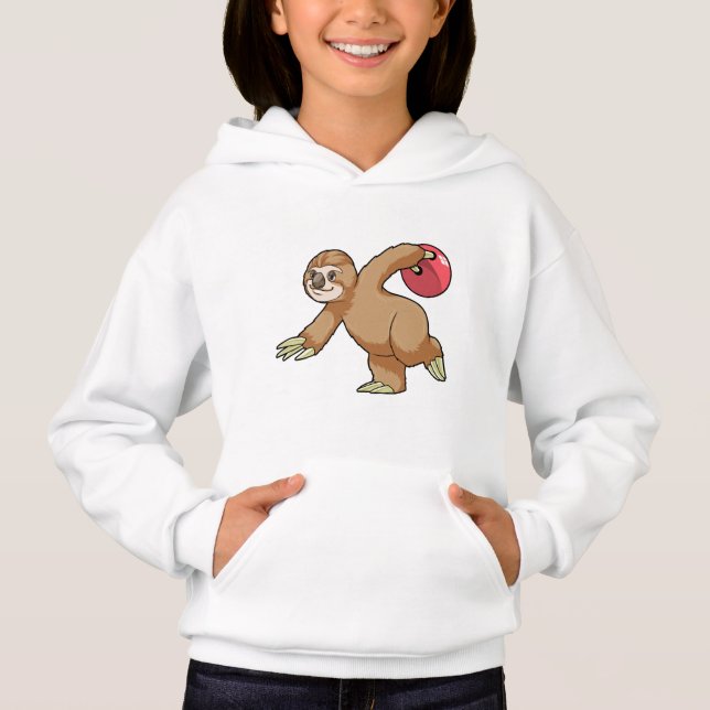 Sloth at Bowling with Bowling ball (Front)