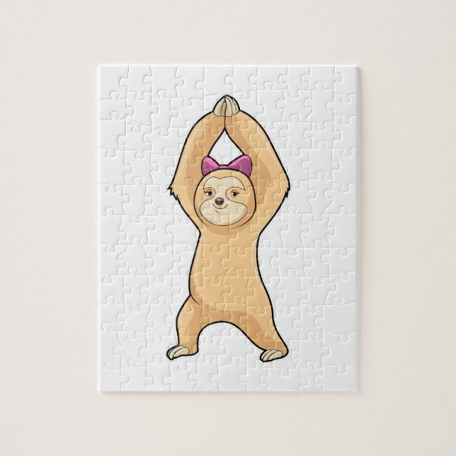 Sloth at Fitness Sports Jigsaw Puzzle (Vertical)