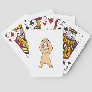 Sloth at Fitness Sports Playing Cards