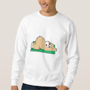Sloth at Yoga on Yoga mat Sweatshirt