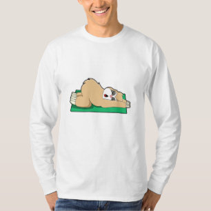 Sloth at Yoga on Yoga mat T-Shirt