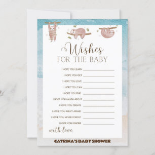 Sloth Baby Shower - Editable Name, 5x7 Invitation