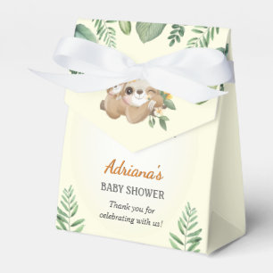 Sloth Baby Shower Gender Neutral Sprinkle Candy Favor Box