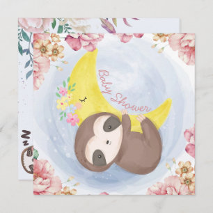 Sloth Baby Shower Invitation