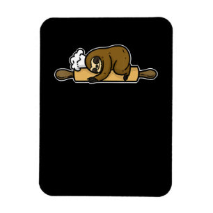 Sloth baker funny cute chef cook kitchen gift magnet