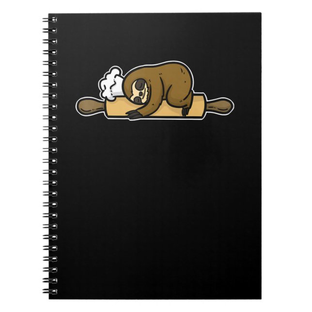 Sloth baker | funny cute chef | cook kitchen gift notebook (Front)