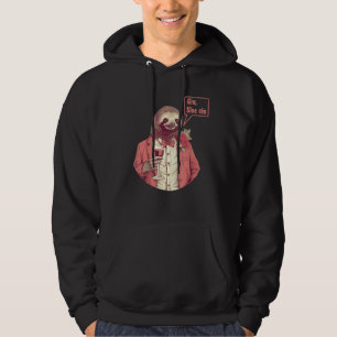Sloth Bartender Drinking a Cocktail Joke Men and W Hoodie