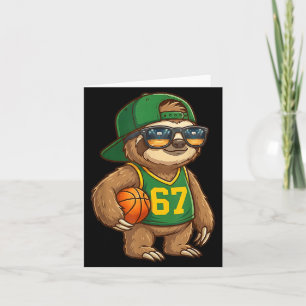 Sloth Basketball 67 Gen Alpha Slang Srts Men Boys  Card