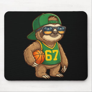 Sloth Basketball 67 Gen Alpha Slang Srts Men Boys Mouse Pad