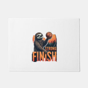 Sloth Basketball Vintage Funny Retro Dunk Shirt 2 Doormat