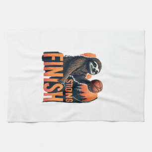 Sloth Basketball Vintage Funny Retro Dunk Shirt 2 Kitchen Towel