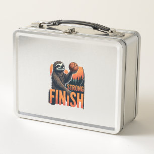 Sloth Basketball Vintage Funny Retro Dunk Shirt 2 Metal Lunch Box