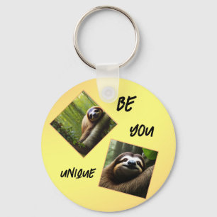 Sloth "Be You Unique",  Keychain