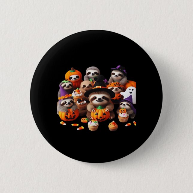 Sloth Beautiful laziness Classic T-Shirt 2 Inch Round Button (Front)