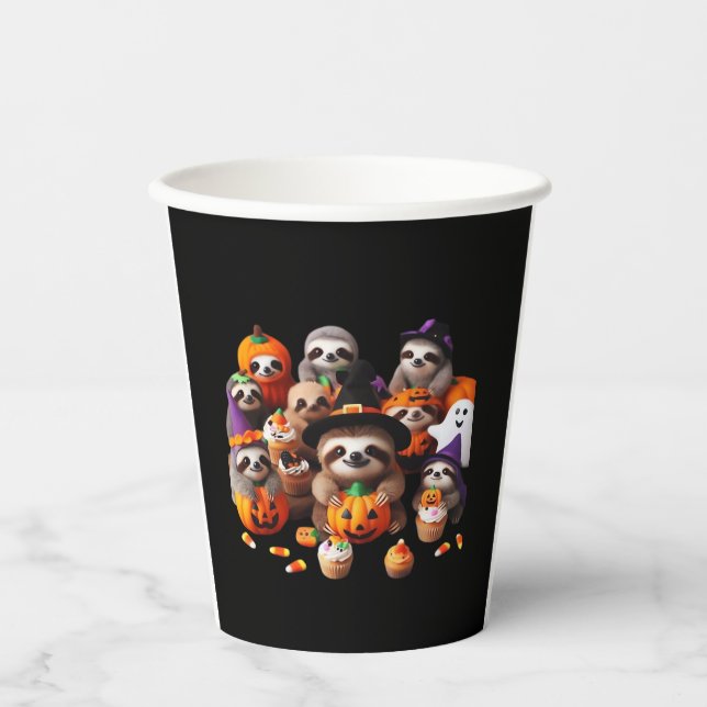 Sloth Beautiful laziness Classic T-Shirt Paper Cups (Front)