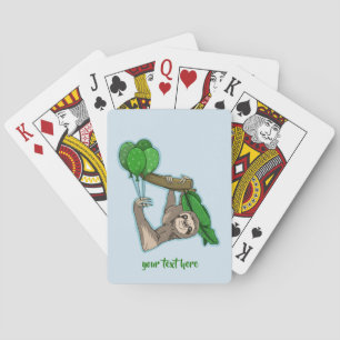 Sloth birthday playing cards